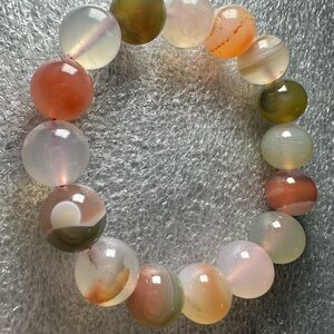 Gorgeous 12MM Yanyuan Agate Natural Crystal Bracelet